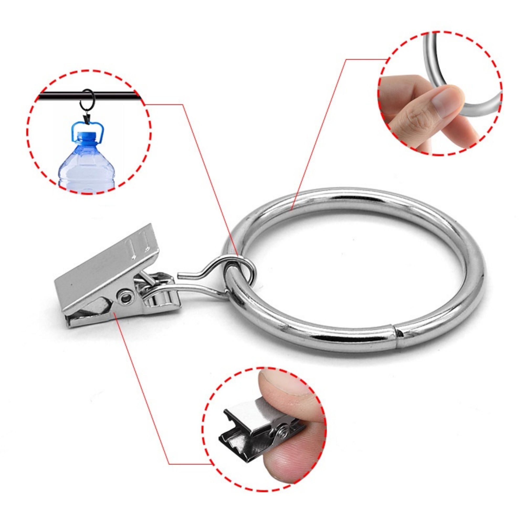 1.5 Inch Curtain Clip Ring Hooks 4