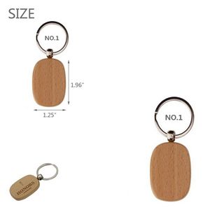 Customizable Wooden Multi Shapes Keychain 3