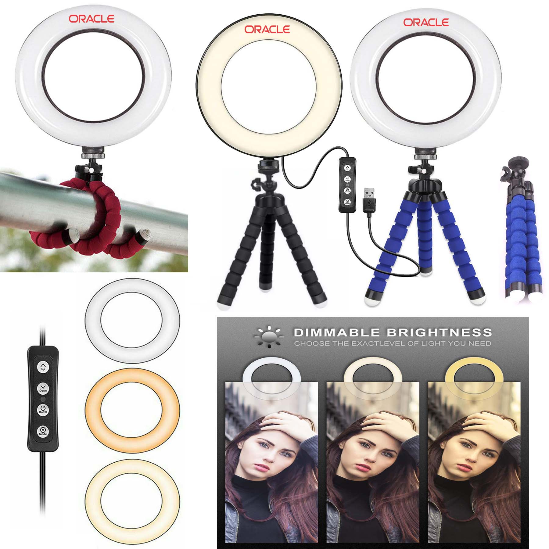iBank ® 6" Ring Light with Tripod Stand 1