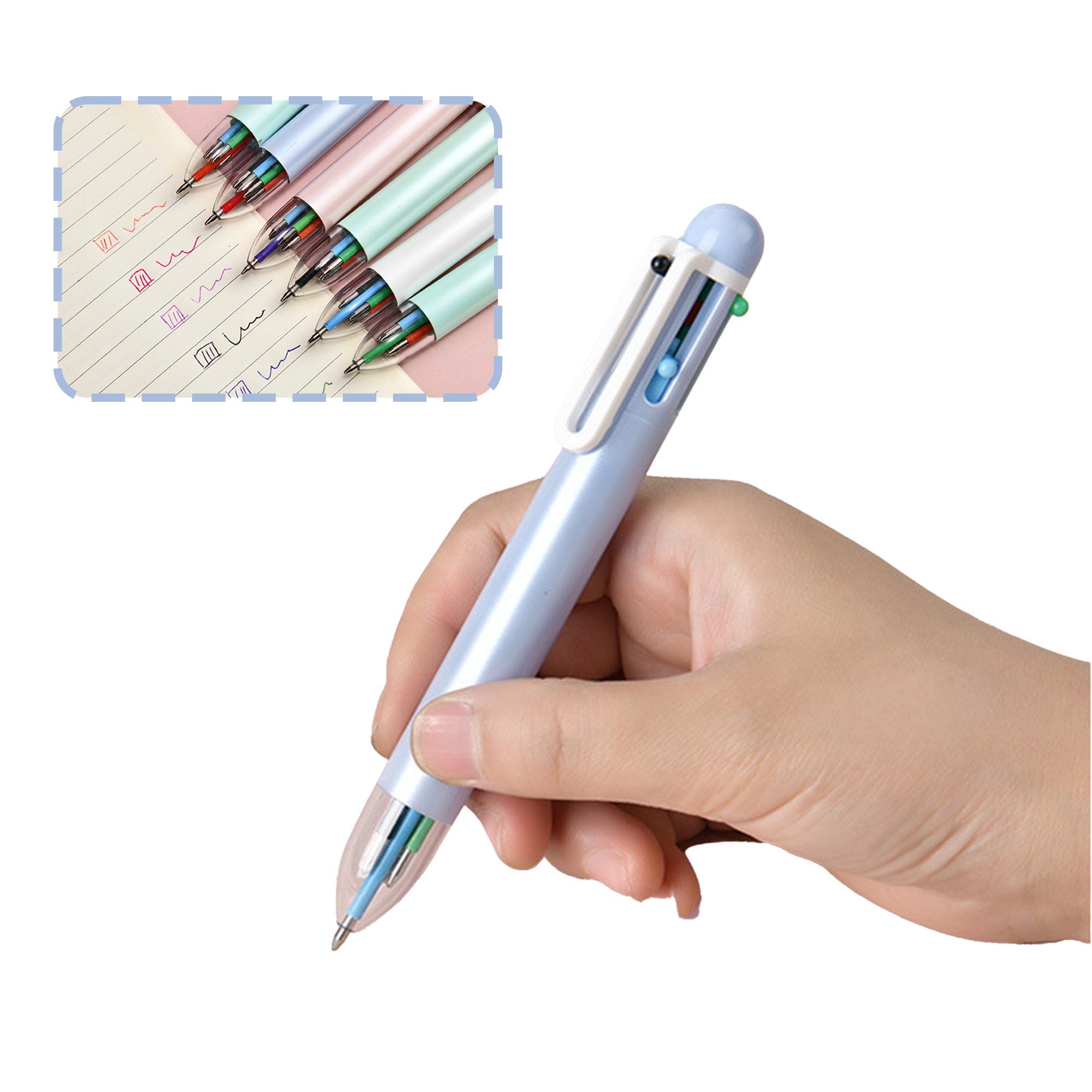 Customizable 6-Color Ballpoint Pen With Customizable Logo 4