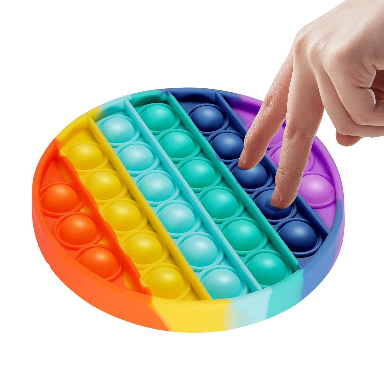 Rainbow Colored Push Pop Fidget Toys 7