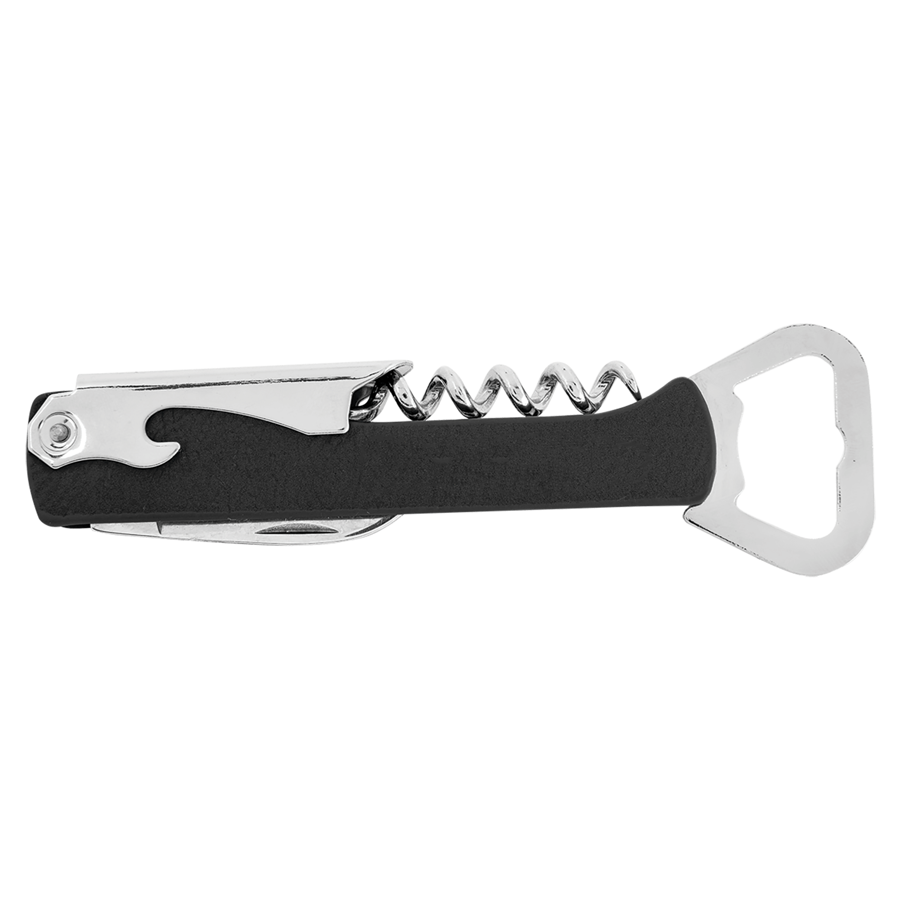 Black/Gold Leatherette Wine Bottle Opener 2