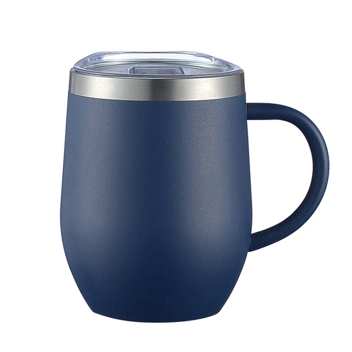 12oz Stainless Steel Insulated Coffee Mug With Lid Handle 7
