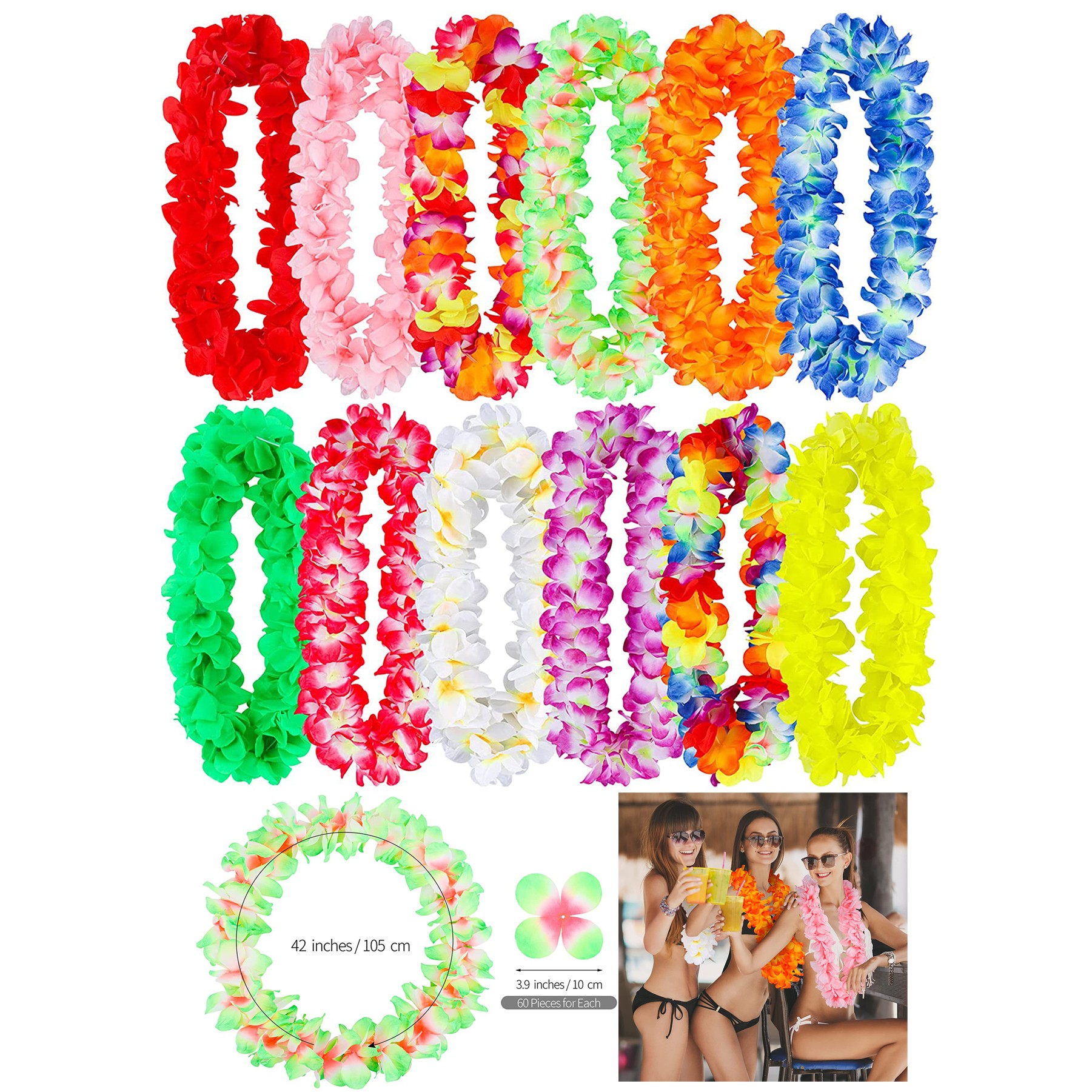 Thickened Hawaiian Leis Necklace Hawaiian Garland 1