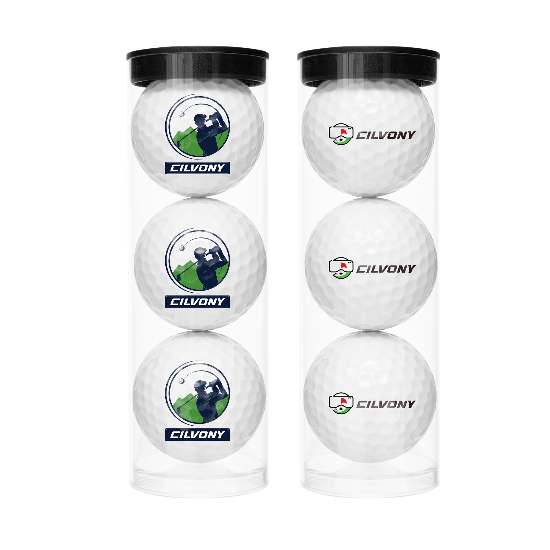 3-Pack Practice Golf Balls w/ Clear Tube 4