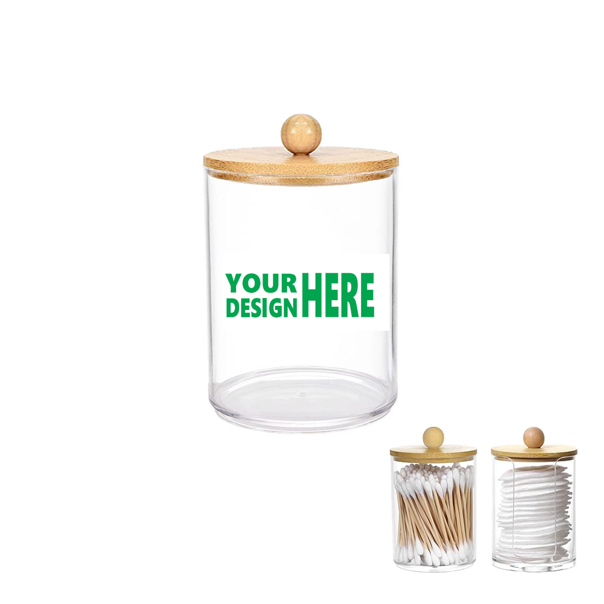 Bamboo Lid Qtip Holders 2