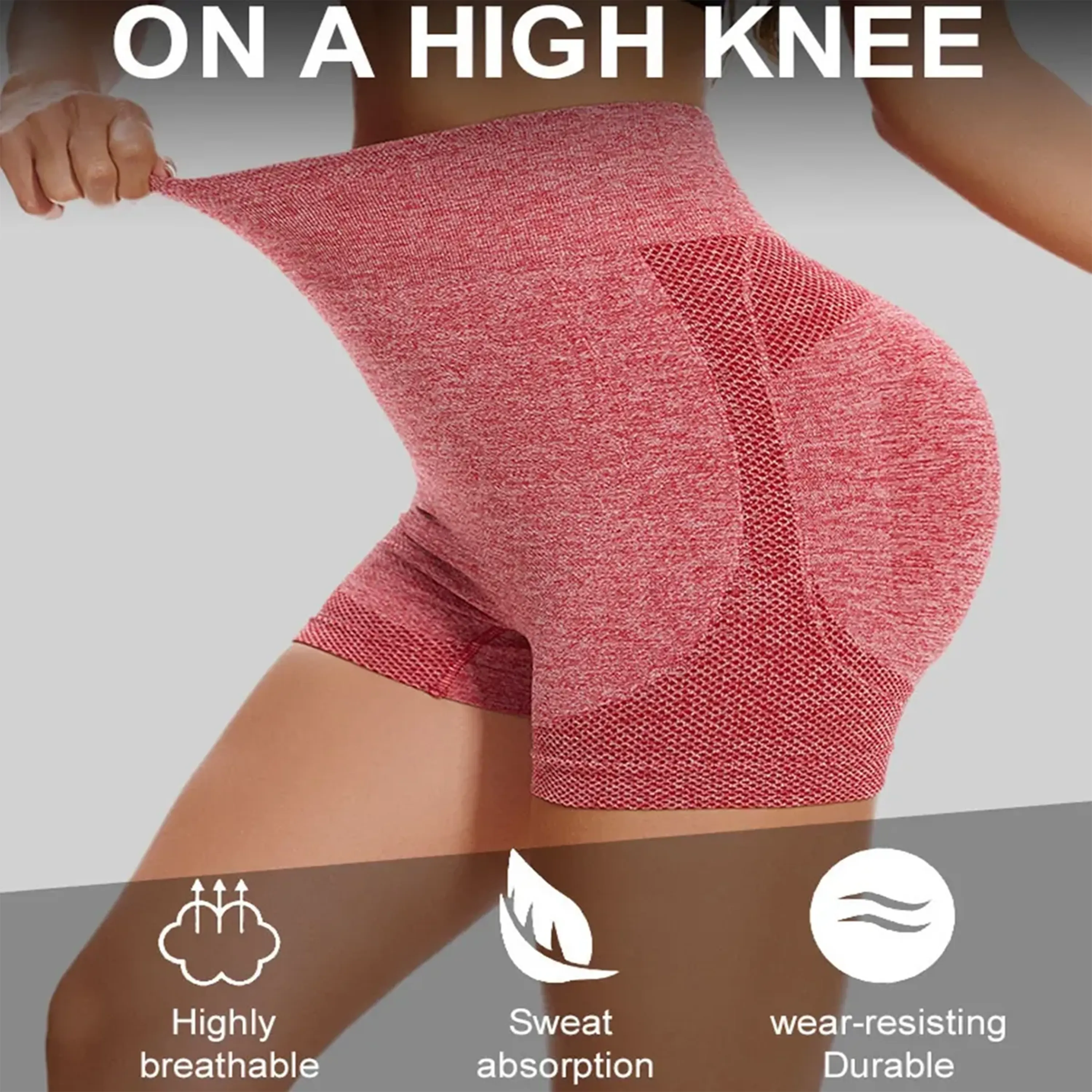 Seamless Women Sports High Waist Gym Yoga Cycling Shorts 4