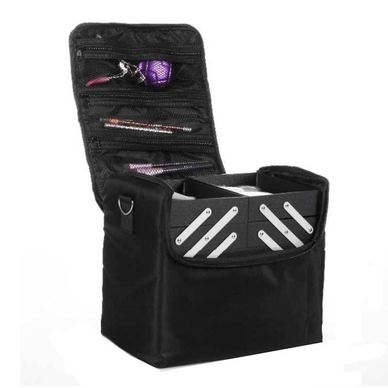 Black Travel Makeup Bag Storage Box For Women 5