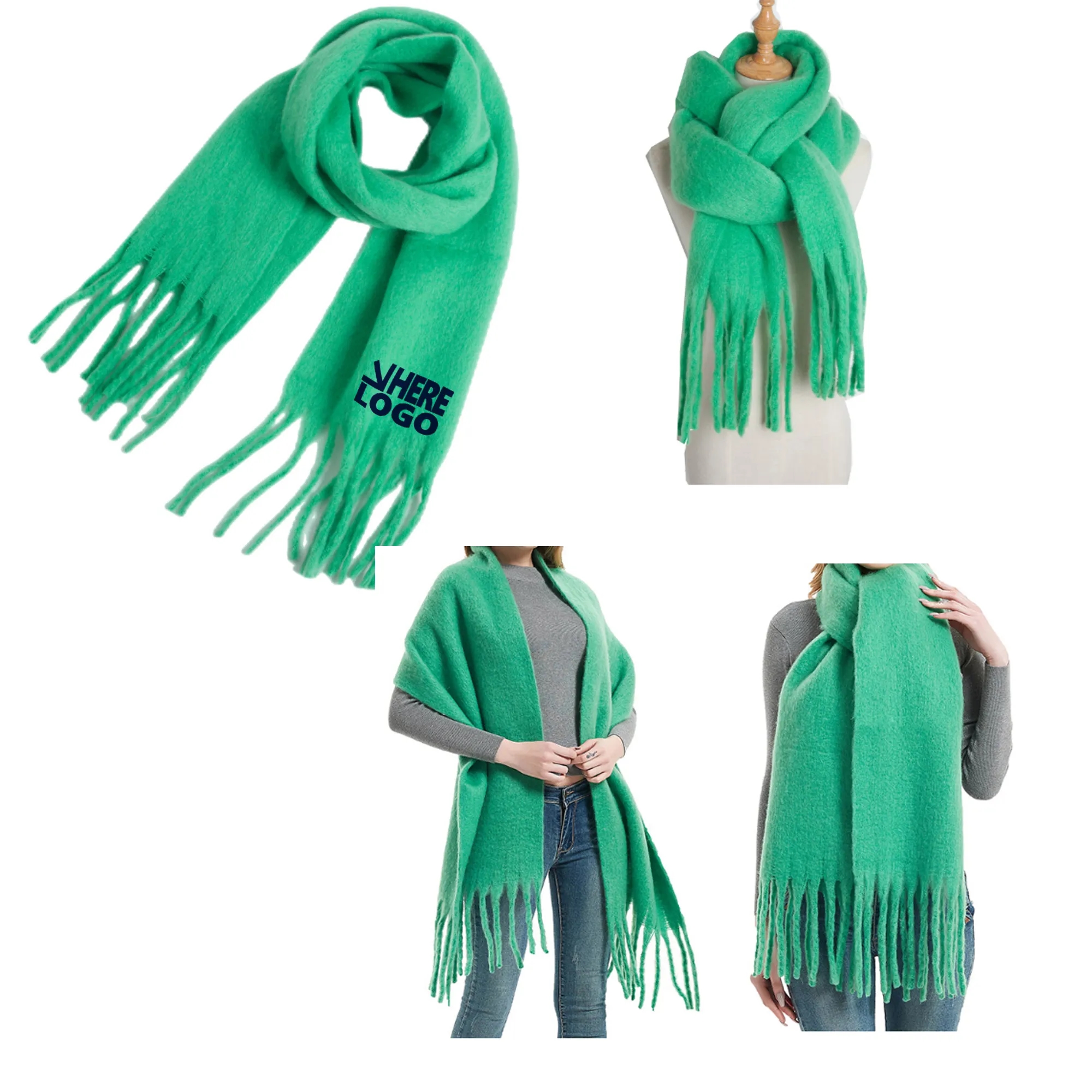 Winter Women's Tassel Scarf Shawl