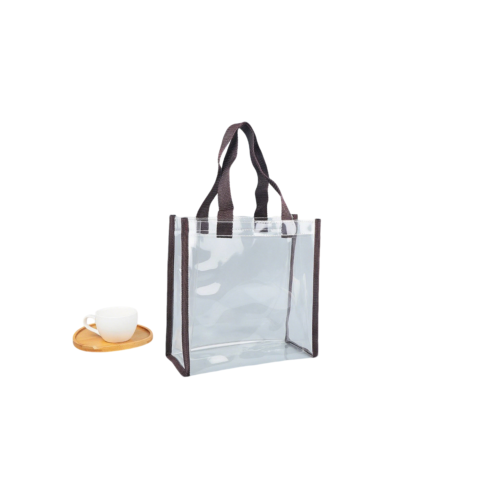Transparent Polyvinyl Chloride Stadium Tote 11.9" x 11.9" x 6" 18