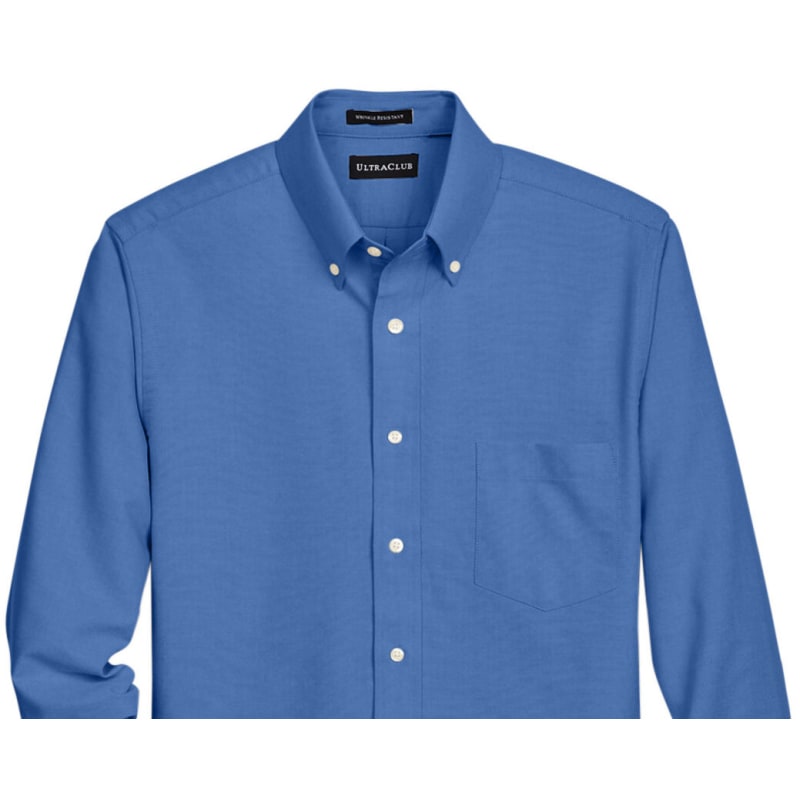UltraClub Men's Classic Wrinkle-Resistant Long-Sleeve Oxford 23