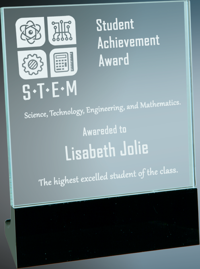 5 1/8" x 6 1/2" Glass Stand Up Award