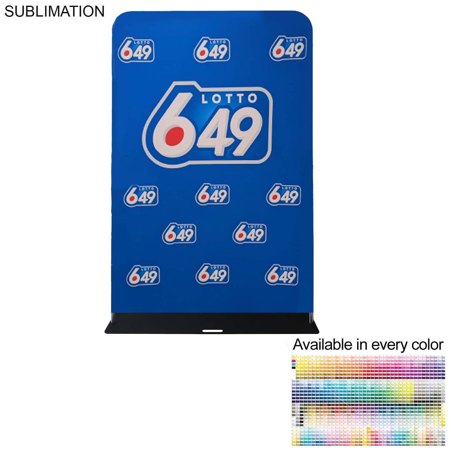 5'W x 90"H EuroFit Tension Fabric Banner with Steel Base, Graphics Double Sided, NO SETUP CHARGE 2