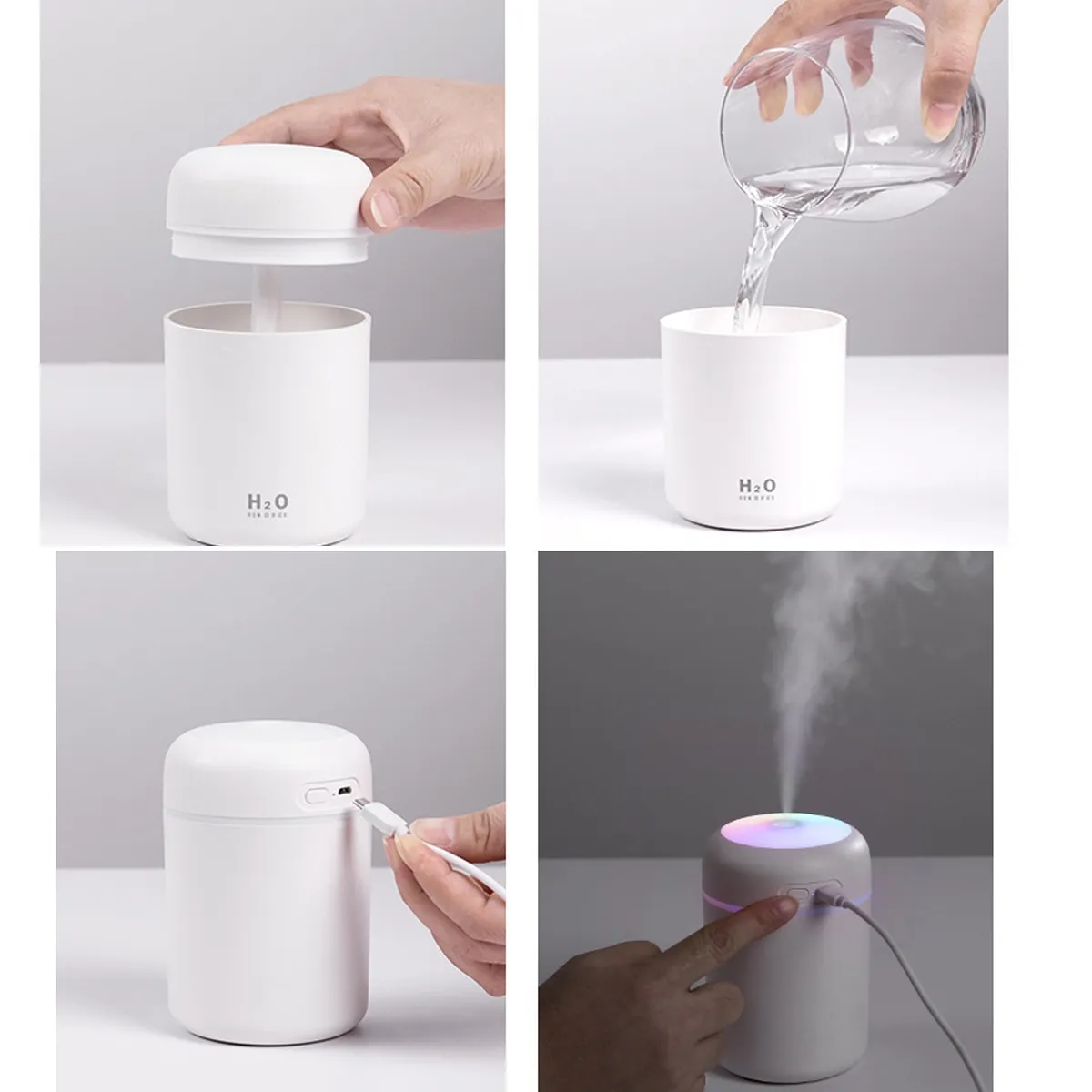 Portable USB Vaporizer with Night Light Desktop Humidifier 2