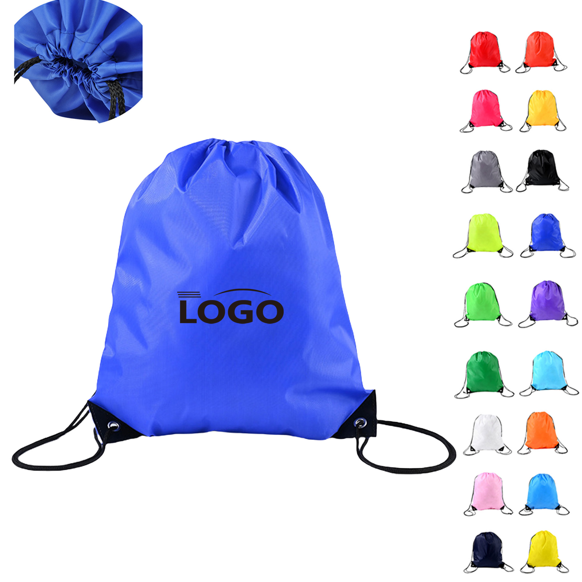 Custom Logo Drawstring Backpack 2