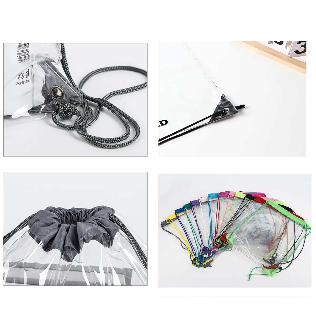 Plastic Waterproof Transparent Storage Shoe Bag Backpack 2