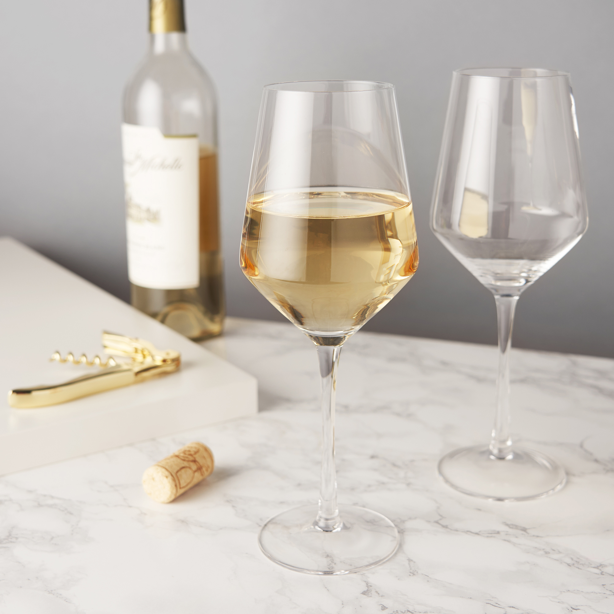 Viski® Raye Angled Crystal Chardonnay Glass, set of 2 6