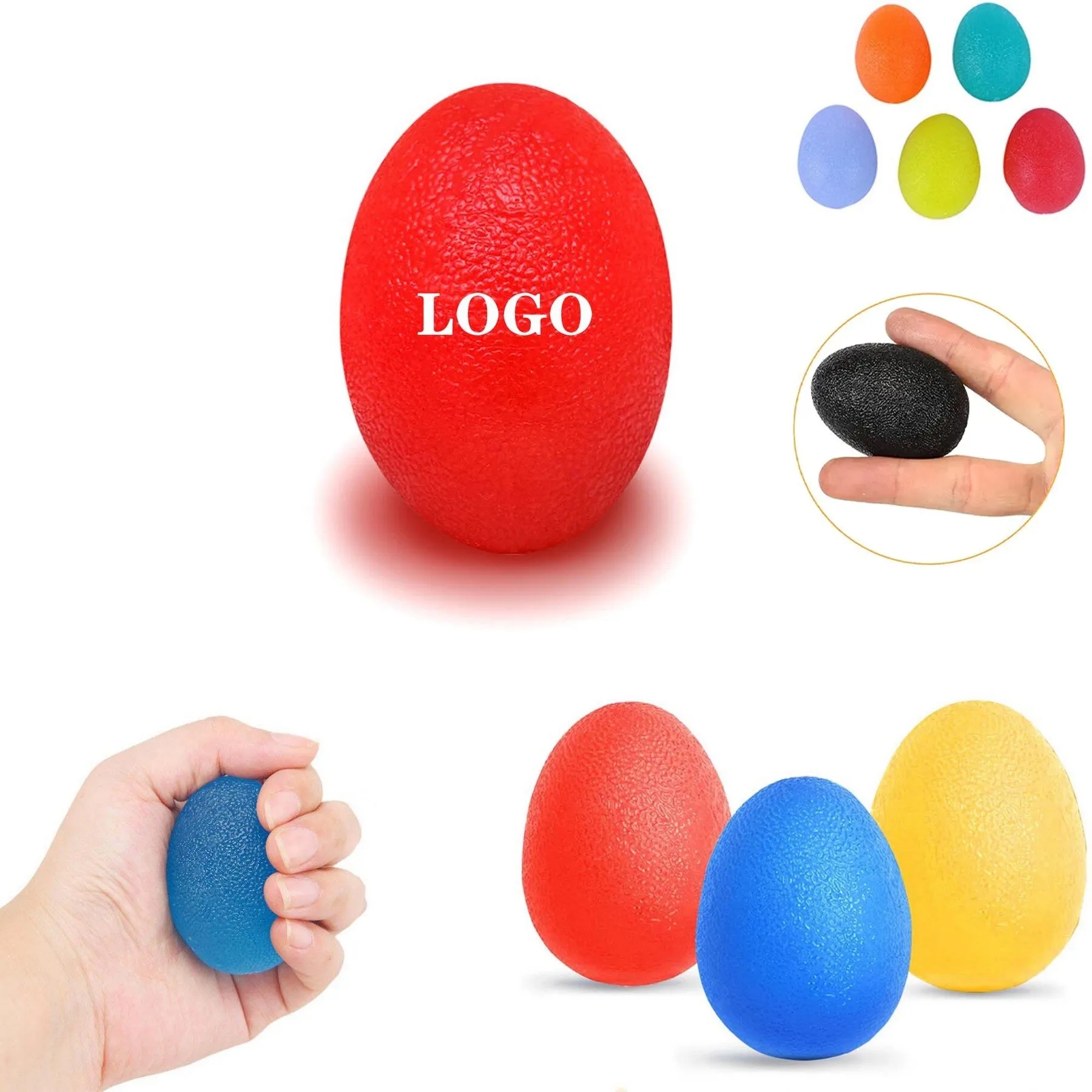 Hand Grip Strength Egg-Shaped Trainer Ball 10