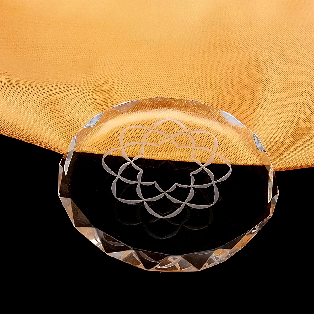 3 Inch Optical Crystal Round Paperweight 4