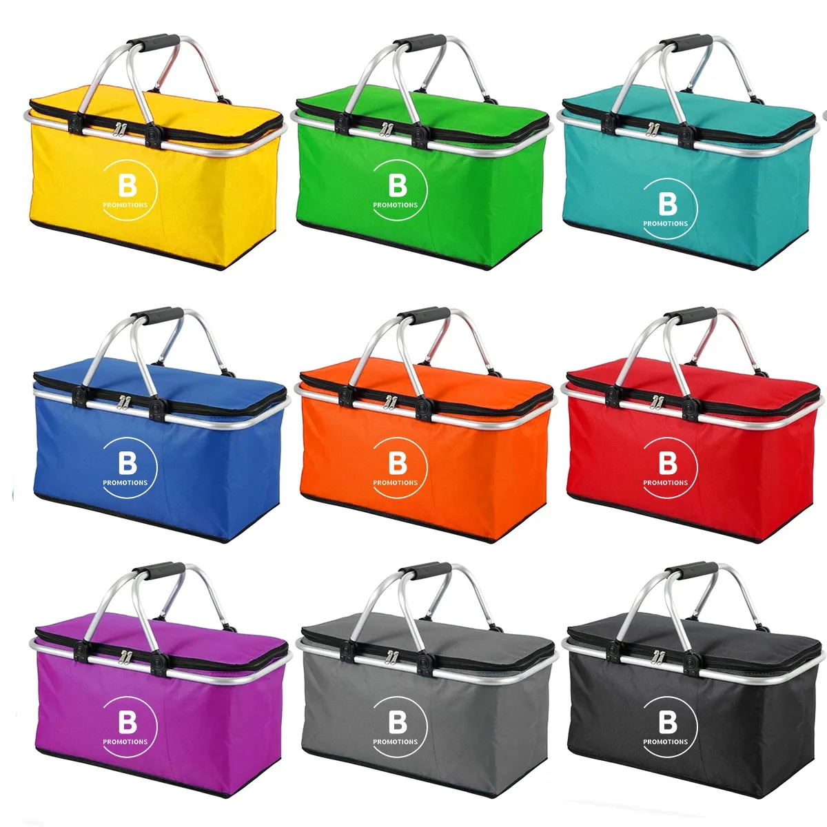 Portable Collapsible Insulated Picnic Basket with Handles 2