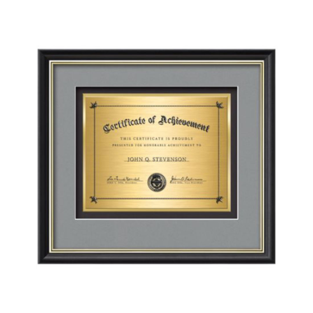 Baron Certificate TexEtch - Mahogany/Silver 3