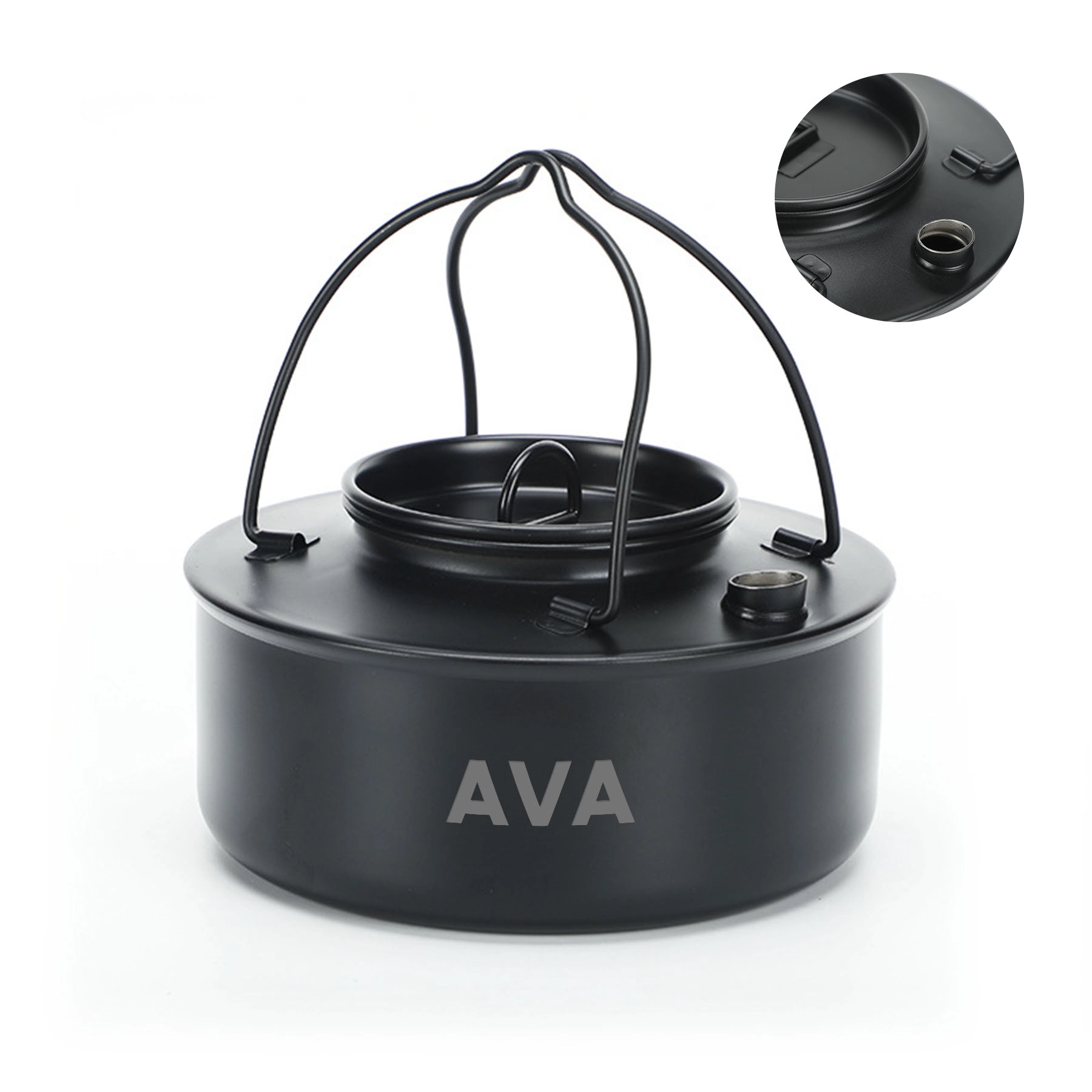 1.5L Stainless Steel Camping Kettle 1