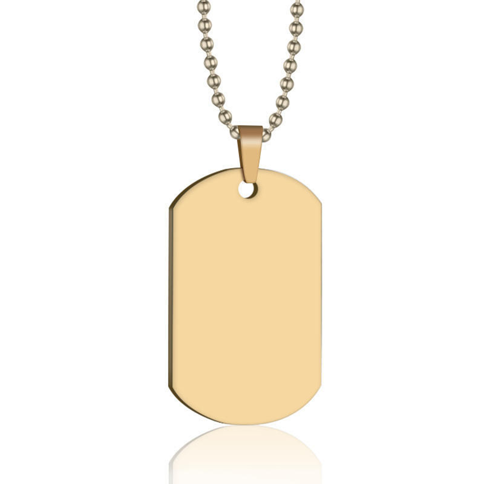 Personalized Dog Tag Pendant With Chain 1.97" Length X 1.1" Width 5