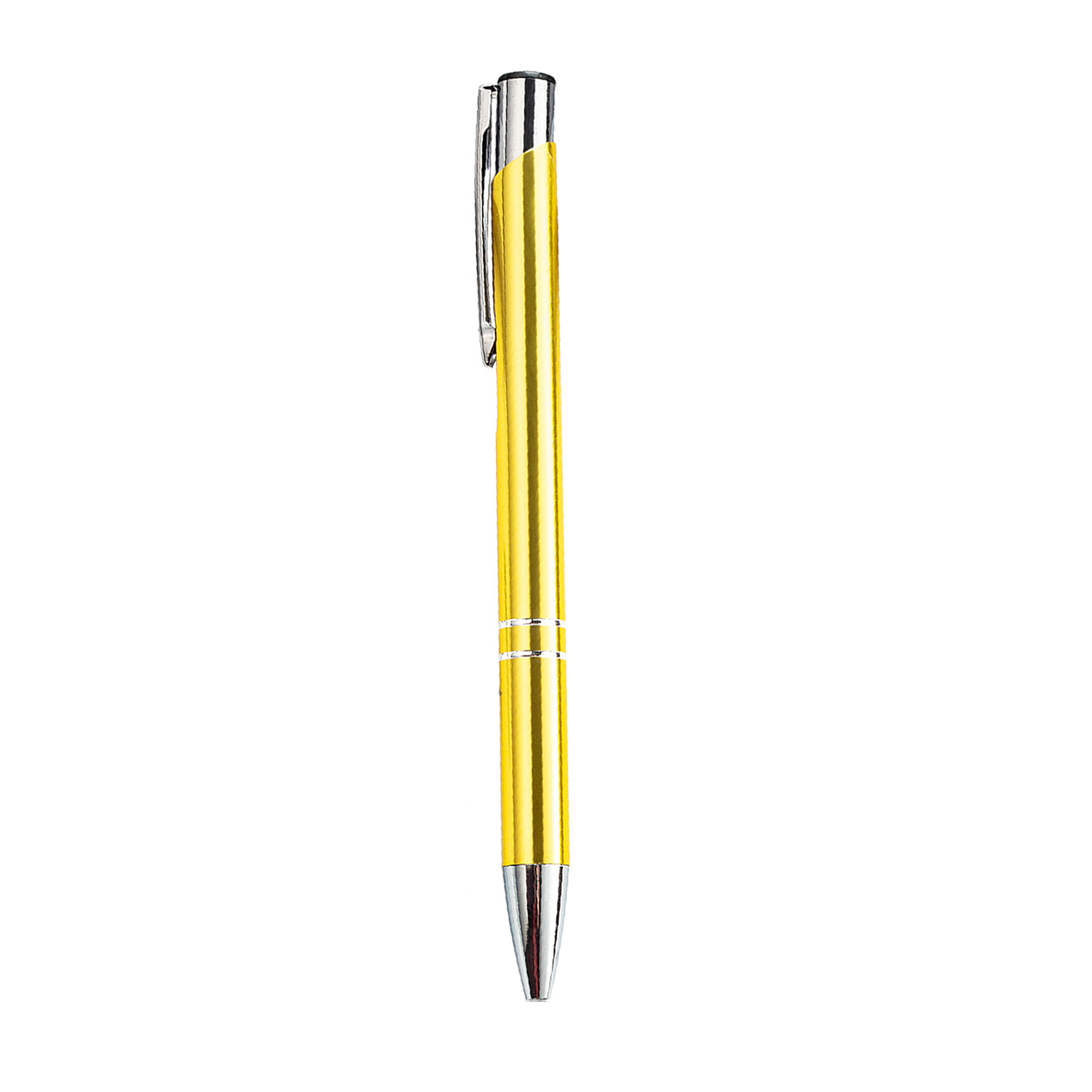 Retractable Ballpoint Pen with Dual Metal Rings 3
