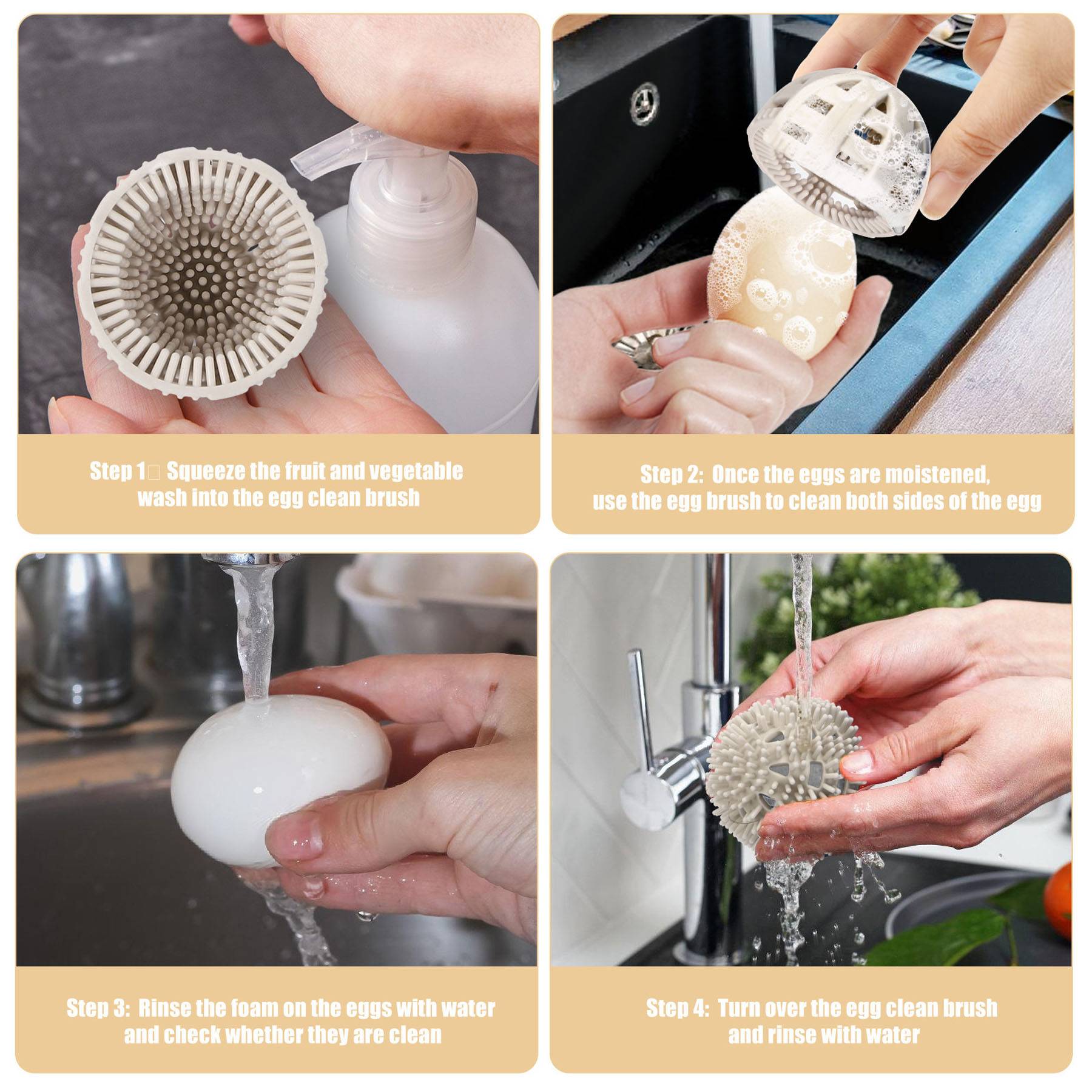 Silicone Egg Cleaning Brush 8