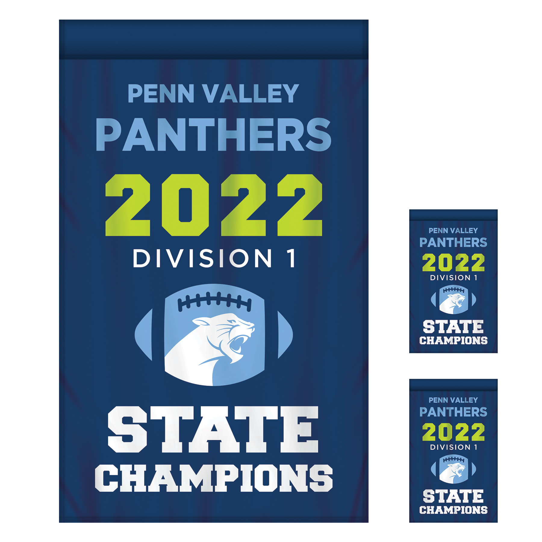 2' x 3' Championship Banner Double Sided Straight Cut 5