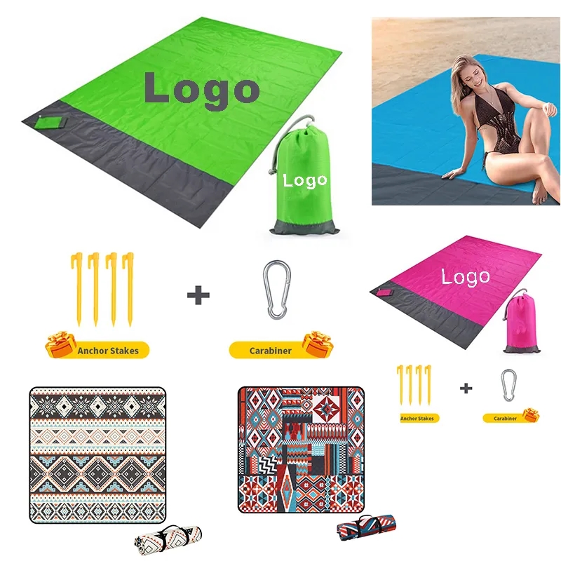Beach Blanket Sandproof, Extra Large Picnic Mat 1