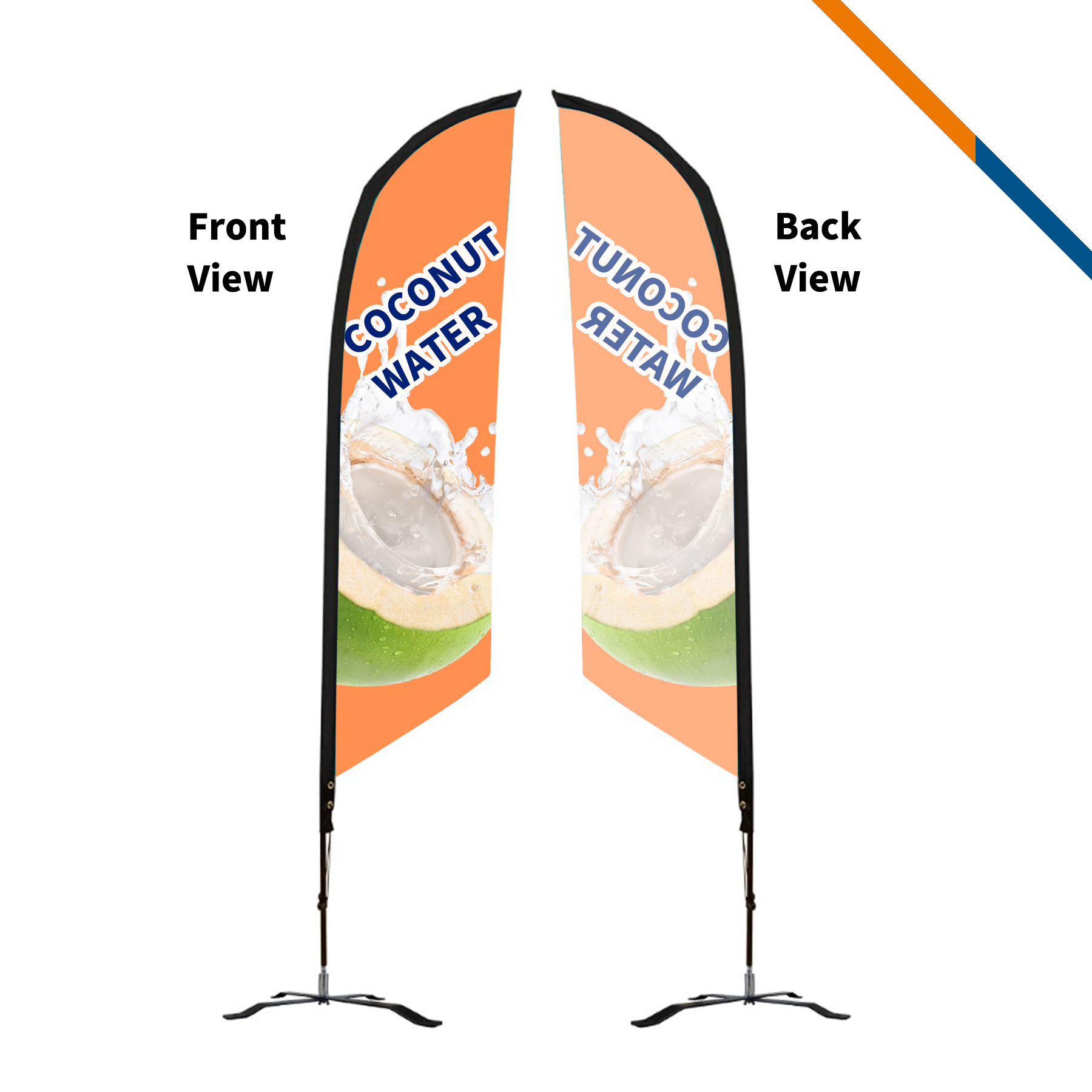 10' Zilpo Single-Sided Angle Flag 5