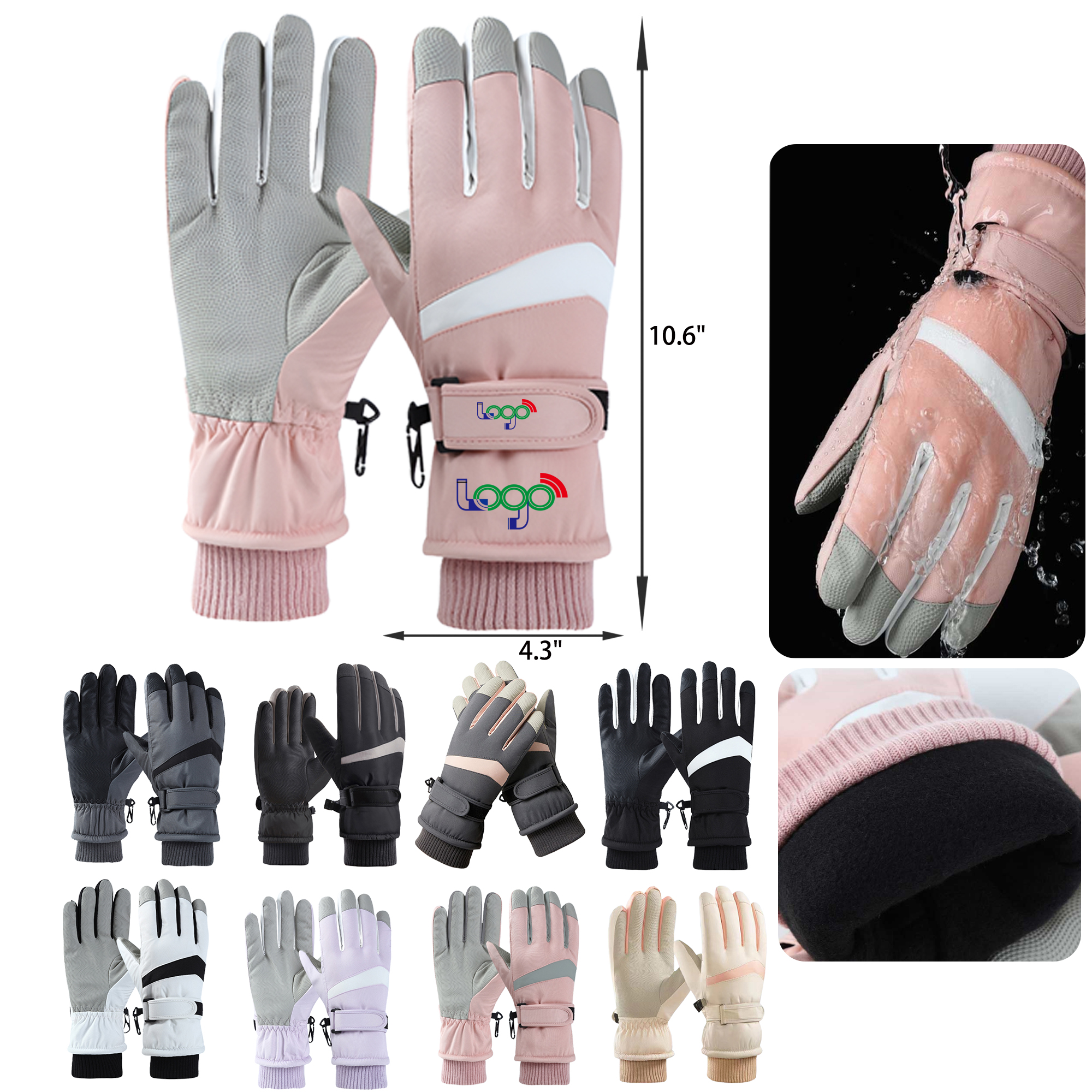 MOQ 50 PCS Stylish Winter Outdoor Sports Warm Gloves 8