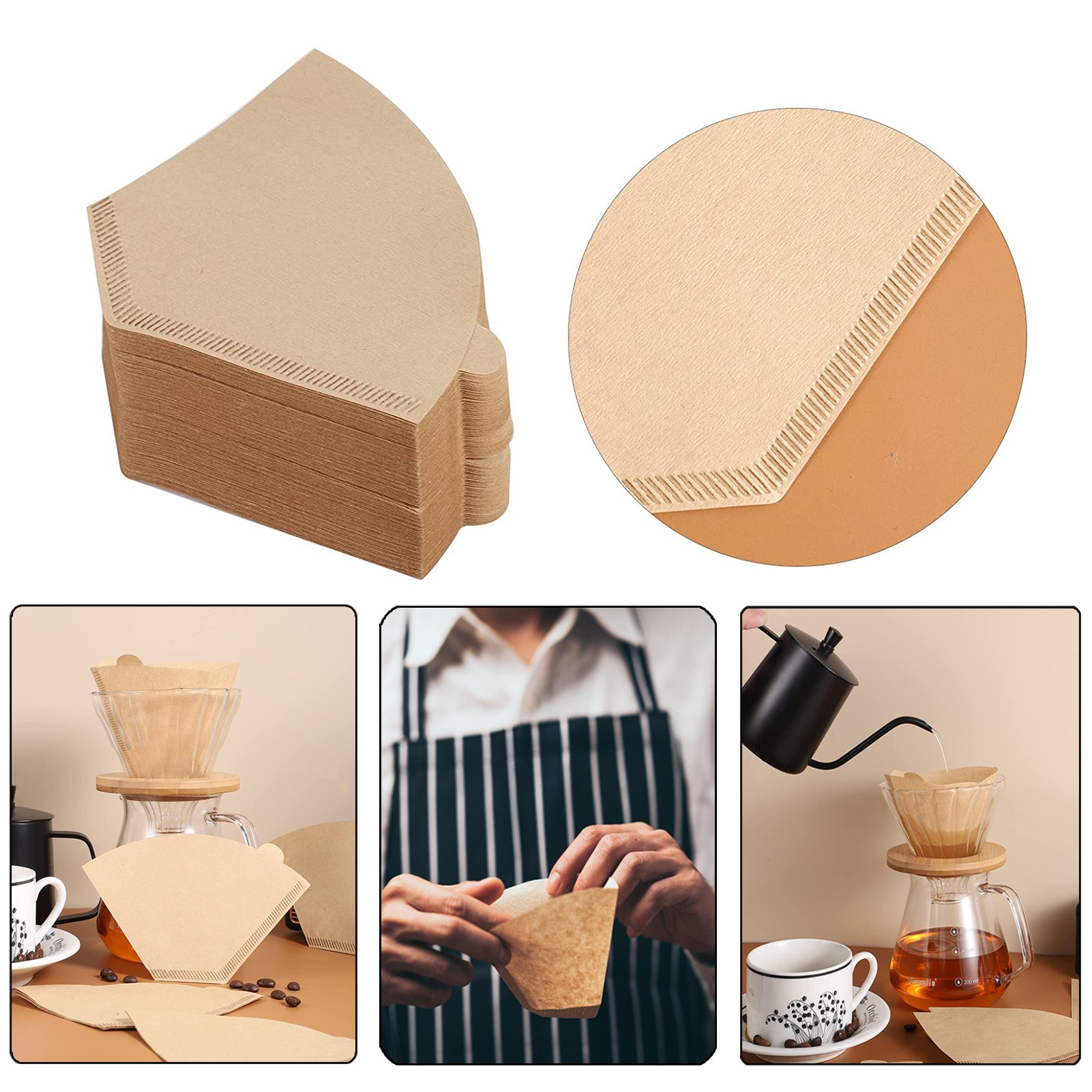 Natural Unbleached Coffee Filter 2