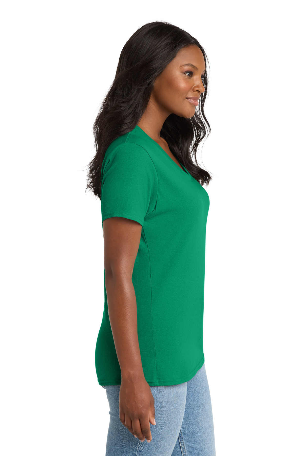 Port & Co Women's Core Cotton V-Neck Tee. LPC54V 108