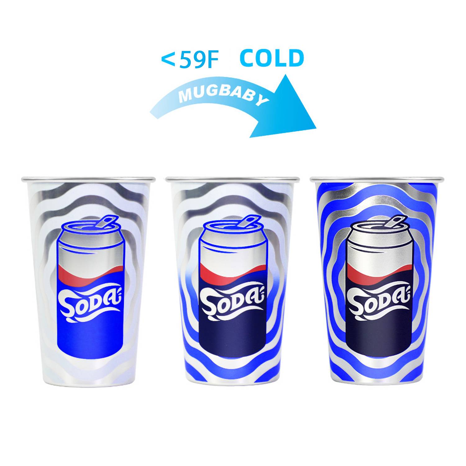 15oz Color-Changing Aluminum Cup for Cold Drinks & Beer 3