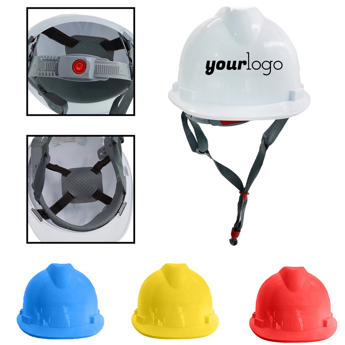 High-Density HDPE Construction Hard Hat with Full Brim and Venting 2
