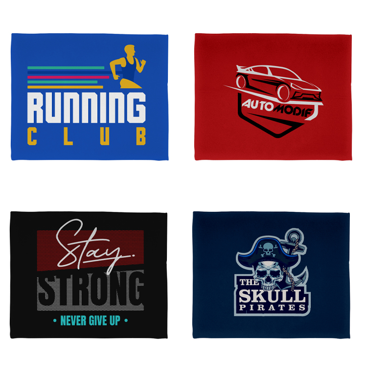Full Color Polyester Microfiber Colored Back Rally Towel 2