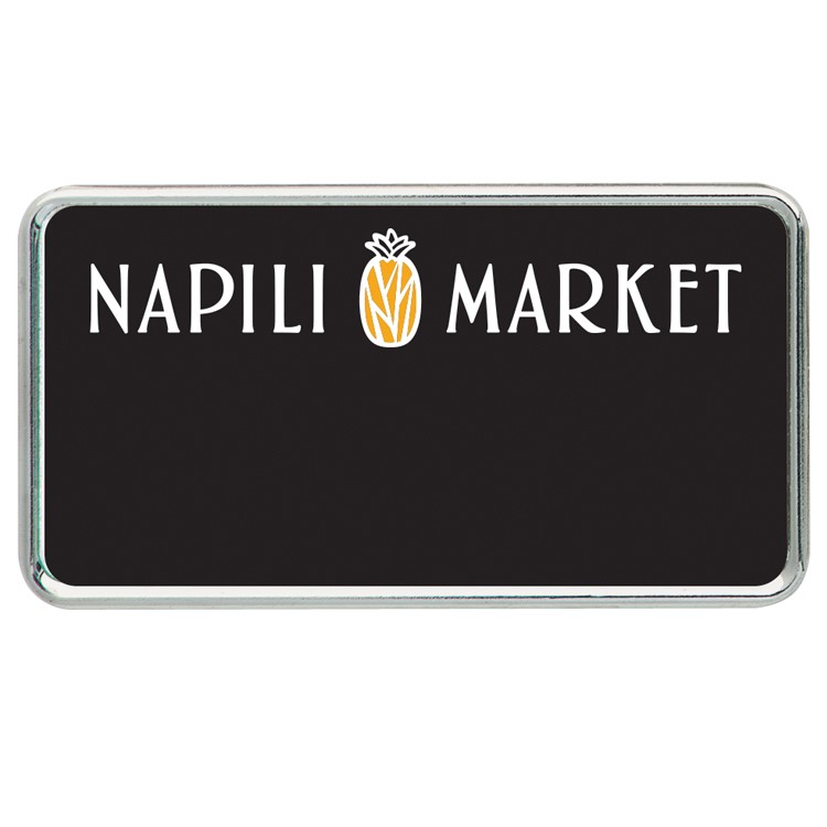 Metal Framed Badge 1.5"X2.875" (Screened - No Personalization)