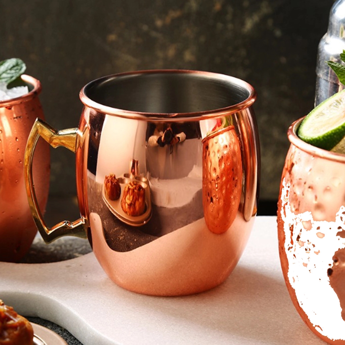 Custom Stainless Steel Copper Plated Moscow Mule Mug 4