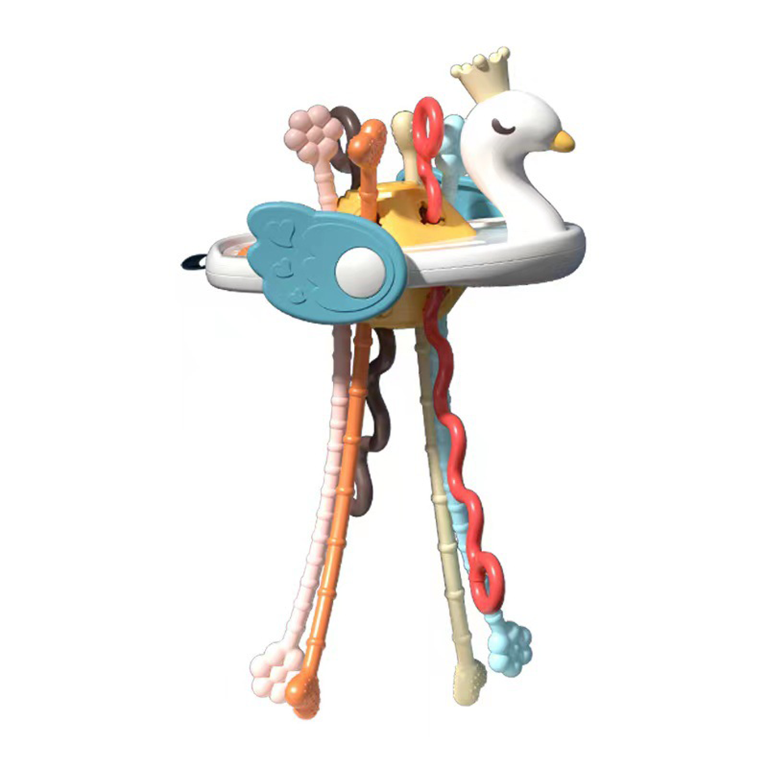 Baby Sensory Swan Shape Pull String Activity Montessori Toys 5