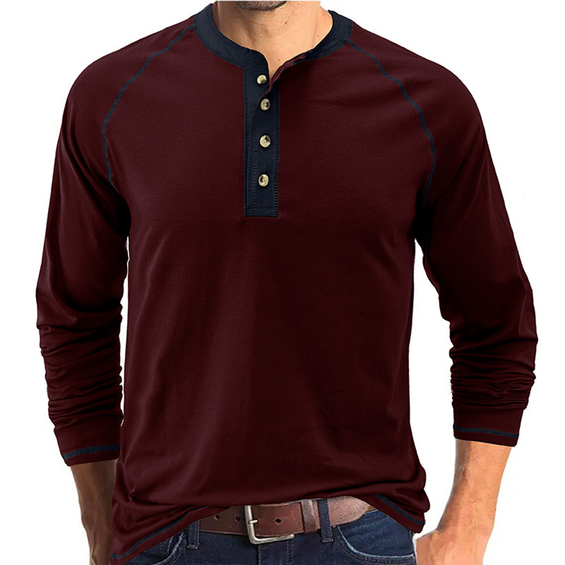 Outdoor Button Long Sleeved Bottoming Shirt 11