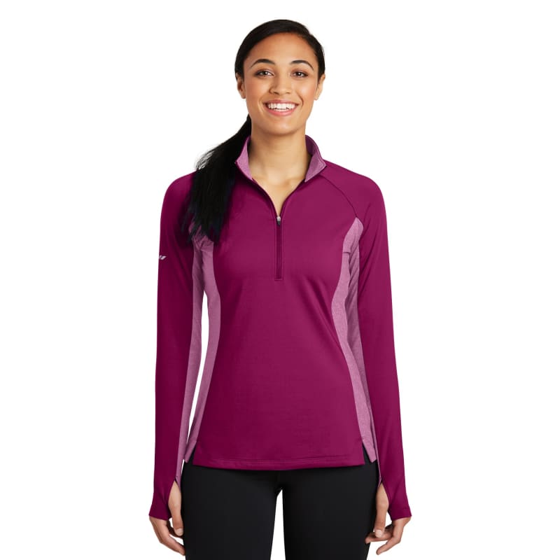 Sport-Tek Women's Sport-Wick Stretch Contrast 1/4-Zip Pullover. 7