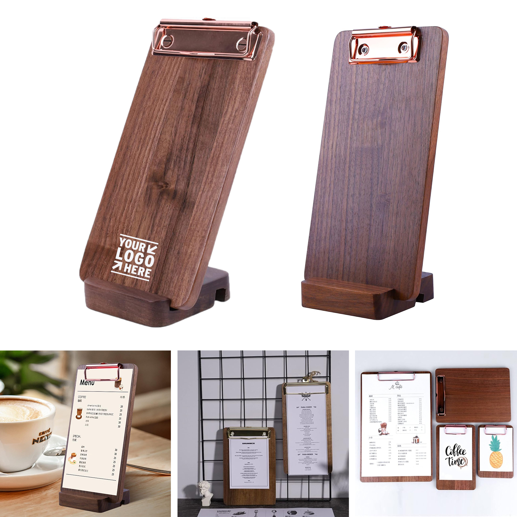 Walnut Wood Stand Set High Hardness Furniture Grade Material Small Clipboards
 2