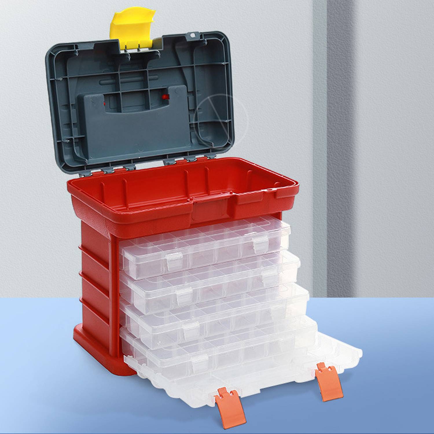 Portable Plastic Parts Organizer Tool Box w/ Compartments 6