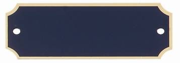 1" x 2-1/2" Blank Laserable Perpetual Plate with Gold Border 1