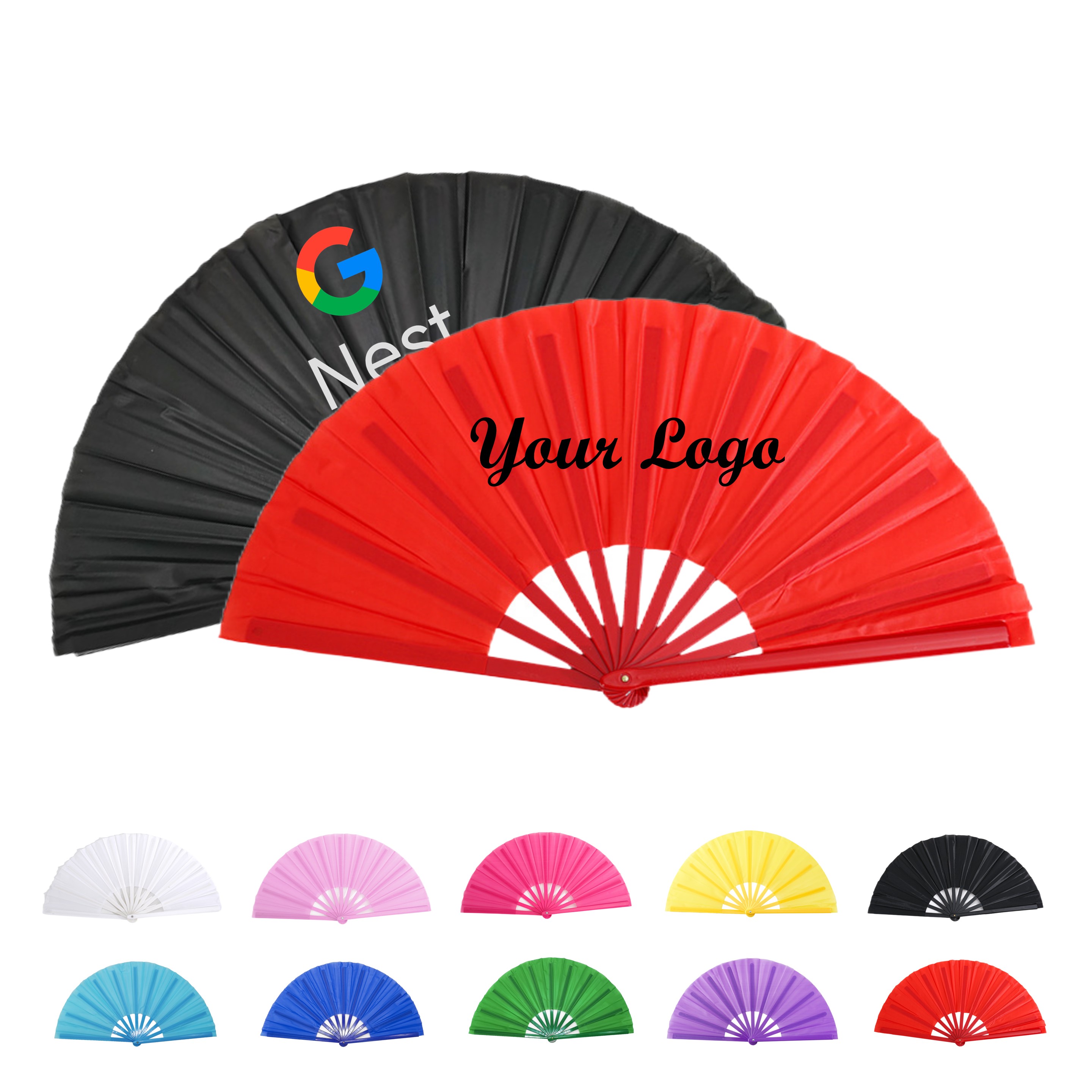 Large Hand Folding Fan 13" - OCEAN 6