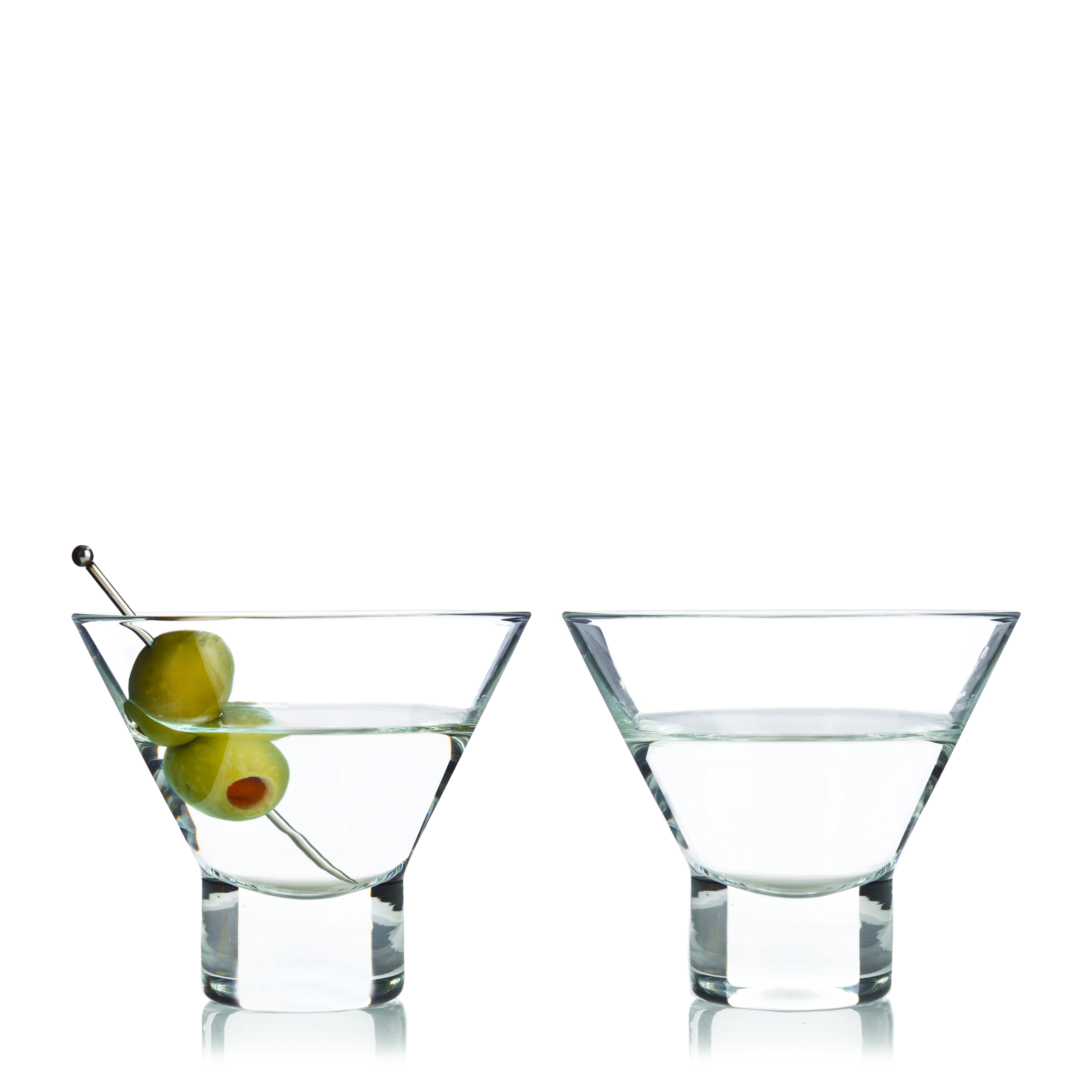 Viski® Raye Heavy Base Crystal Martini Glass, set of 2 6