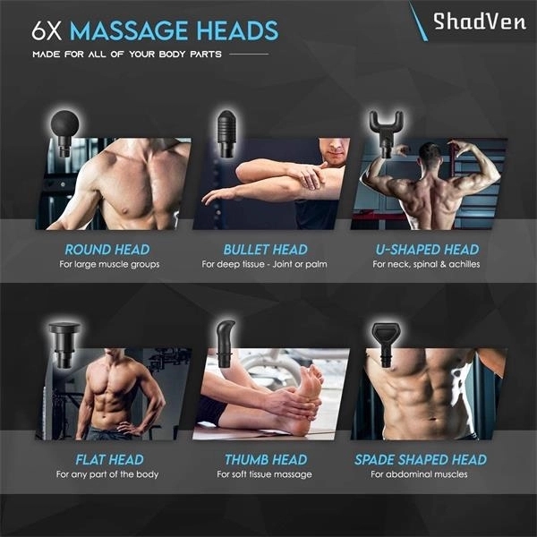 6 Heads Handheld Massaging Gun 8