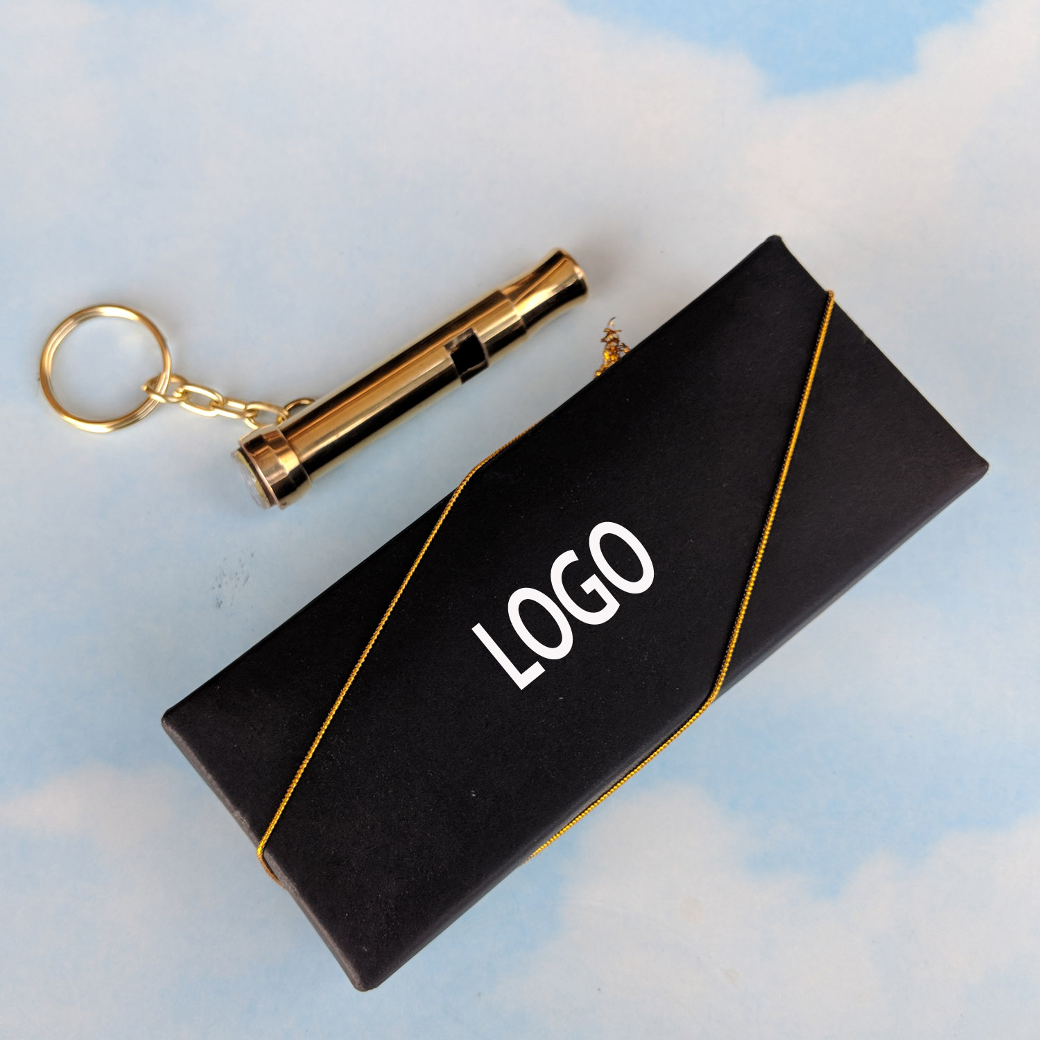 2 in 1 Brass Whistle and CompassKeychain Made in Taiwan 1